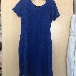Blue lace dress